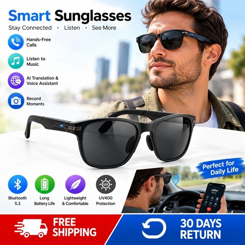 Bluetooth smart audio glasses - audio,